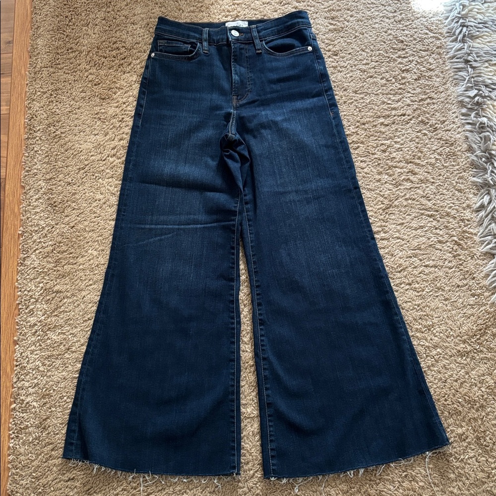 Frame La Palazzo Crop Wide Leg jeans